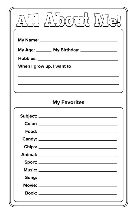 All About Me Form For Teachers Free Pdf Printables Printablee