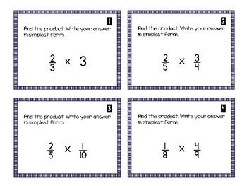 Multiply Fractions Mixed Numbers Task Cards By Inspire In 5th TPT