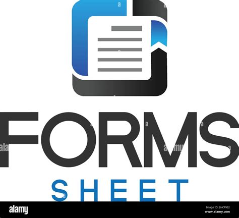 Modern colorful FORMS SHEET digital logo design Stock Vector Image ...