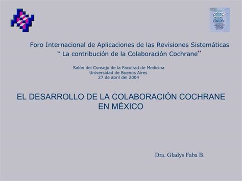 Ppt El Desarrollo De La Colaboraci N Cochrane En M Xico Powerpoint