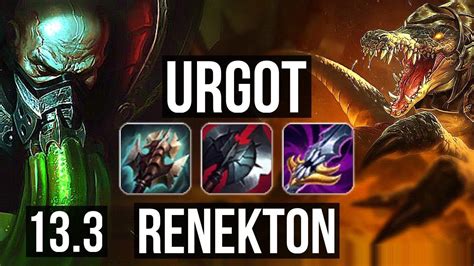 URGOT Vs RENEKTON TOP Rank 6 Urgot 1 7M Mastery 800 Games