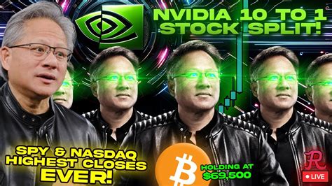 Bitcoin Live Nvda Stock Split Spy And Nasdaq All Time Highs Btc