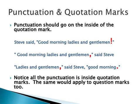 Using Dialogue Punctuation Quotation Marks Grammar Help Good Morning