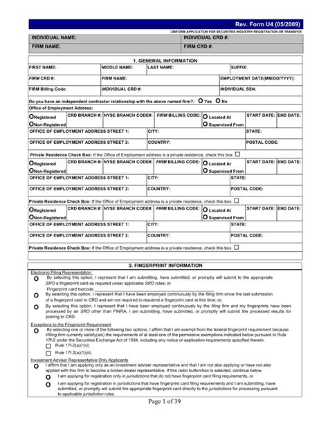 U4 Form ≡ Fill Out Printable PDF Forms Online