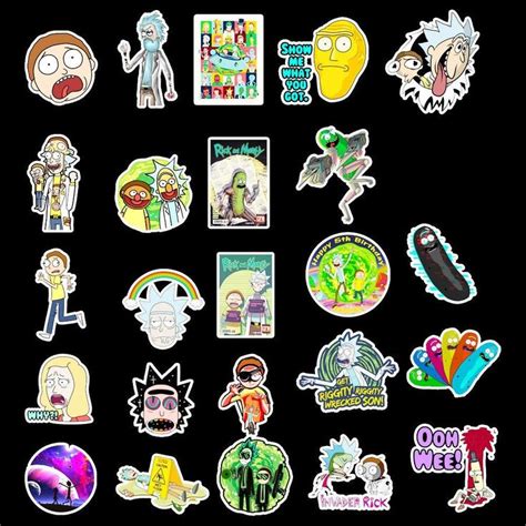 50pcs Rick And Morty Sticker Pack Cartoon Sticker Set For Laptop