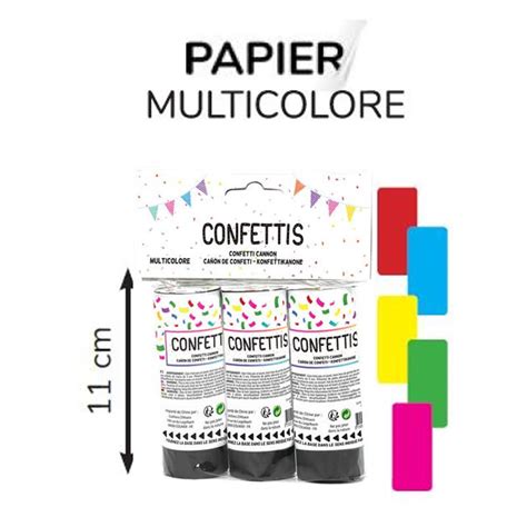 Trois Mini Canons Confettis Multicolore Pour Plus De Savoir