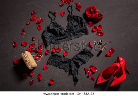 Womens Black Lace Sexy Lingerie Accessories Stock Photo Edit Now