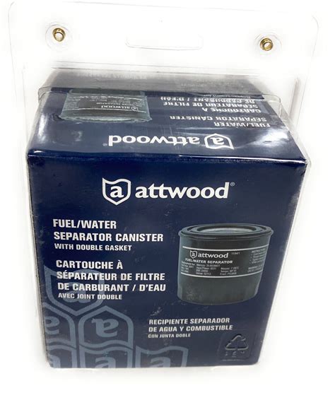 Attwood Marine Boat Fuel Water Separator Canister With Double Gasket