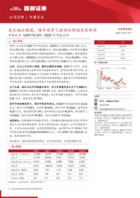 2022年中报点评：龙头地位稳固，海外高景气驱动业绩创历史新高