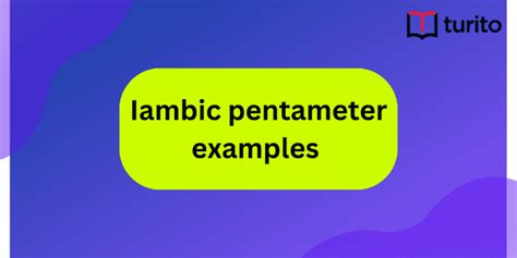 Understanding Poetry Through Iambic Pentameter Examples