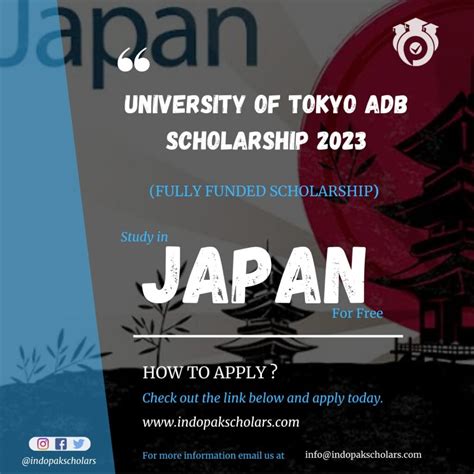 University Of Tokyo Adb Scholarship 2023 Fully Funded Scholarship