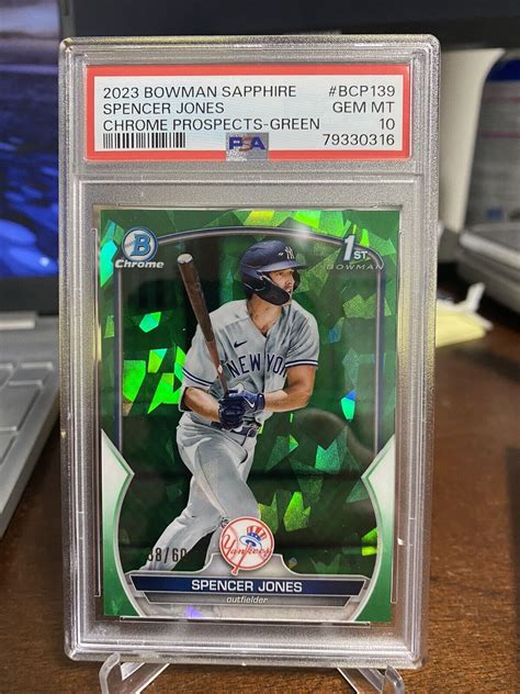 Spencer Jones 2023 Bowman Sapphire Edition BCP 139 Chrome Prospects