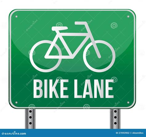 Bike Lane Signs Cartoon Vector | CartoonDealer.com #60005229