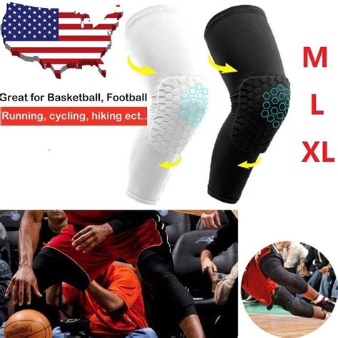 Basketball Knee Pads Sport Leg Sleeves Protector Gear Crashproof Antislip Ebay