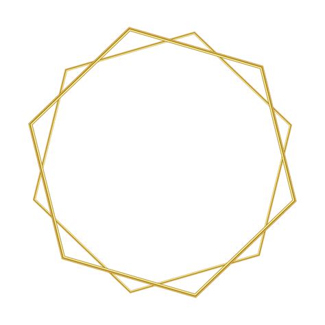 Moldura De Ouro Geom Trica Png