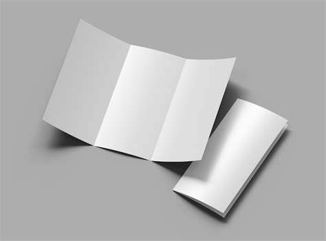 Premium Photo Blank A4 Trifold Booklet Template For Presenting Your