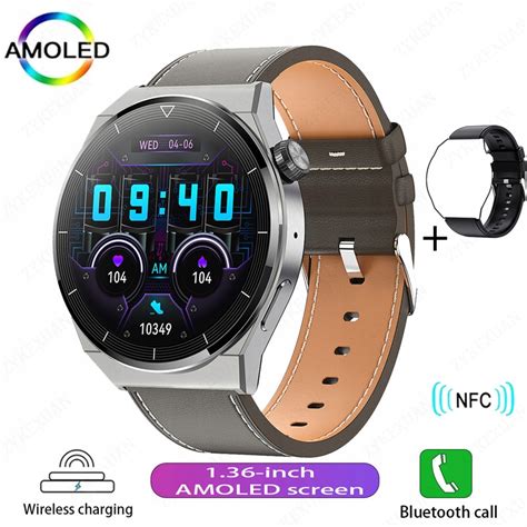 Inteligentny Zegarek Nfc Amoled Pomiar T Tna Po Czenie Bluetooth