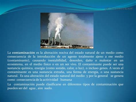 La Contaminacion Ambiental Ppt