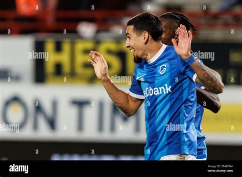 Kortrijk Belgium Th Oct Genk S Daniel Munoz Mejia Celebrates