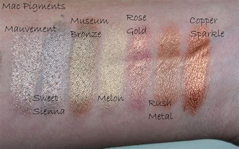 Make Up Me Happy Mac Pigment Swatches