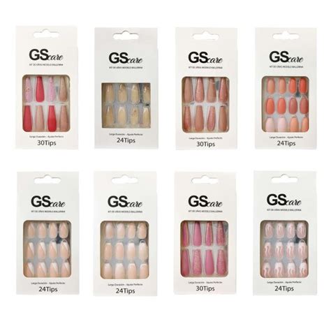 Kit de Uñas Postizas X 24 Unidades MODELO BALLERINA GSCARE Gloria