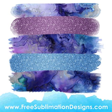 Watercolor Glitter Brush Stroke Background Free Sublimation Print Png