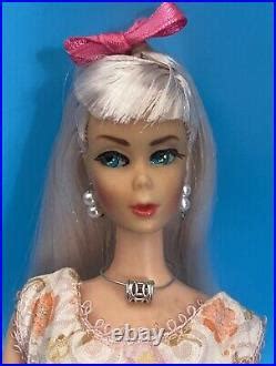 Vintage Barbie Doll Ooak Twist N Turn Platinum Blonde Green Eye Hair By