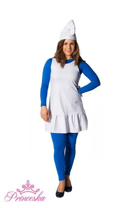 Woman In Smurf Costume