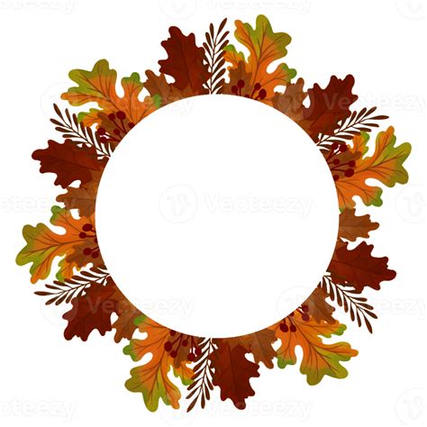 Watercolor Leaf Frame Autumn Leaves Clipart 9257265 Png