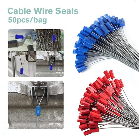 Anti Tamper Cable Wire Seals 50PCS Numbered Security Steel Wire Locks