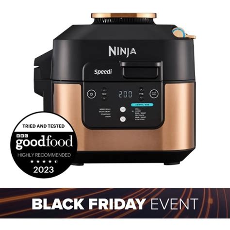 Ninja Deluxe Black And Copper Edition Speedi 10 In 1 Rapid Cooker And Air Fryer On400ukdbcp