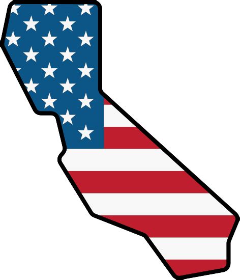 Outline Drawing Of California State Map On Usa Flag 素材 Canva可画