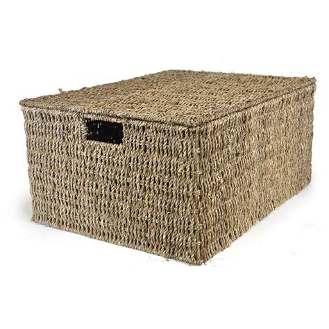 Large Sea Grass Storage Box With Lid The Lucky Clover Trading Co Storage Boxes With Lids