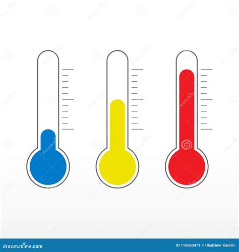 Iconos De La Temperatura Icono Del Term Metro Fijado En Diversos