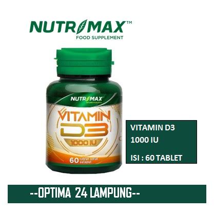 Jual Nutrimax Vitamin D3 1000 IU 60 Tablet Shopee Indonesia