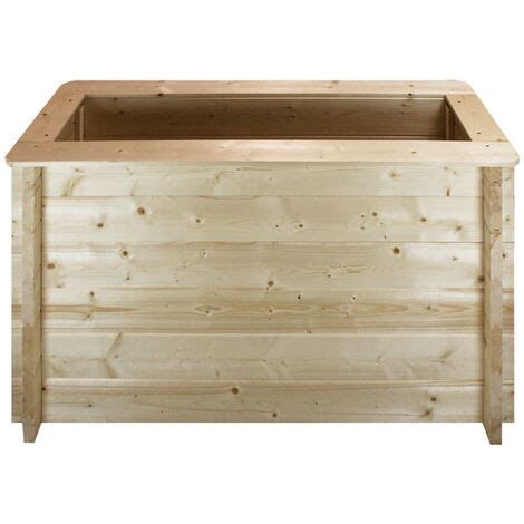 Plate bande surélevée en bois 118x38xH69 cm Jardinières en bois