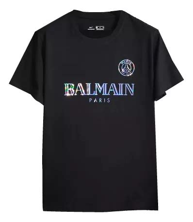 Polera Psg X Balmain Preta Reflectiva Cuotas Sin Inter S