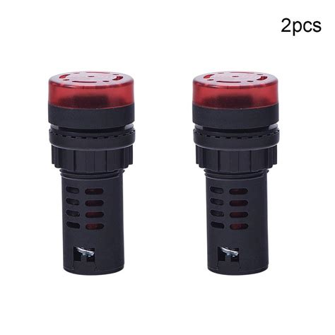 Othmro Red Pilot Light With Buzzer Ac Dc V For Electrical Control