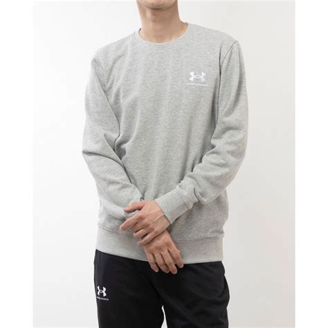 アンダーアーマー Under Armour メンズ スウェットトレーナー Uaエッセンシャルテリー クルー 1384821 （mod Gray