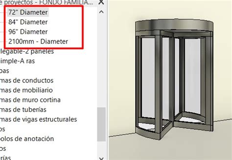 Puerta Giratoria Para Revit Familias Revit Gratis