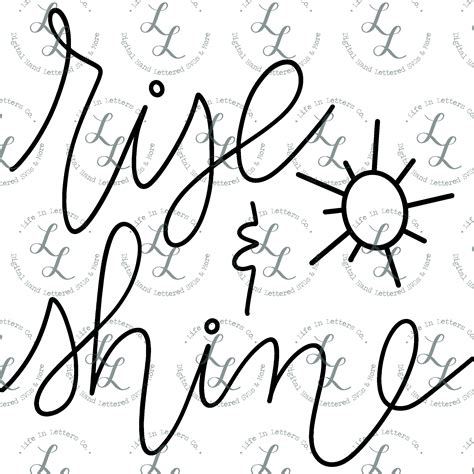 Rise And Shine Cut File Svg Png Eps Dxf