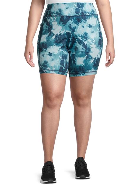 Athletic Works Women S Plus Size Active Printed Bike Shorts