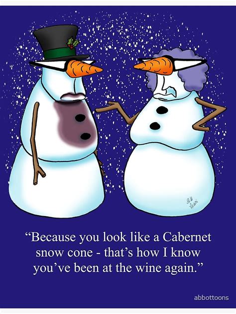 "Funny Spectickles Wine Snowman Cartoon Humor" Poster for Sale by abbottoons | Redbubble