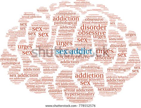 Sex Addict Word Cloud On White Stock Vector Royalty Free 778552576