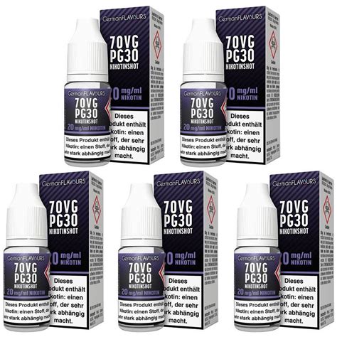 Nikotin Shots 20mg 18mg Nikotinsalz 50 50 70 30 VG PG Nic Shot E Liquid