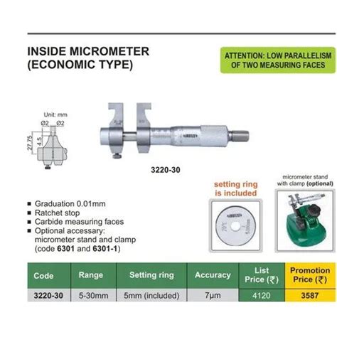 Digital Inside Micrometer Accuracy 99 At Best Price In Mumbai