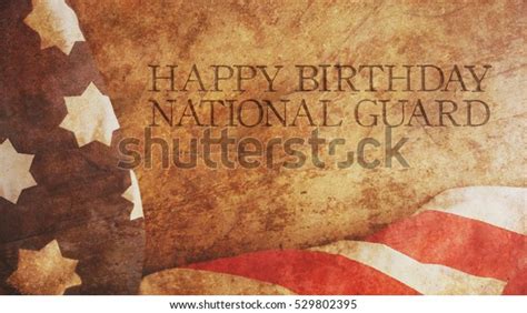 Happy Birthday National Guard America Flag Stock Illustration 529802395