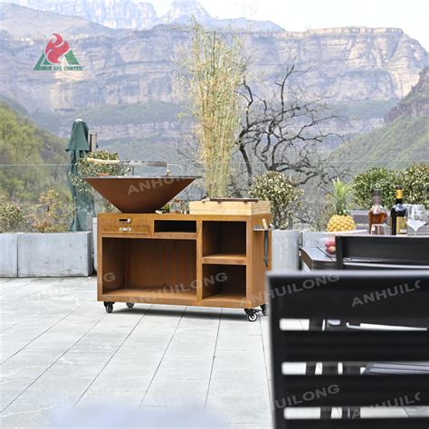 Environmentally Friendly Corten Steel BBQ Grill For BBQ Kitchen China