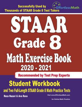 STAAR Grade 8 Math Exercise Book 2020 2021 By Effortless Math Education