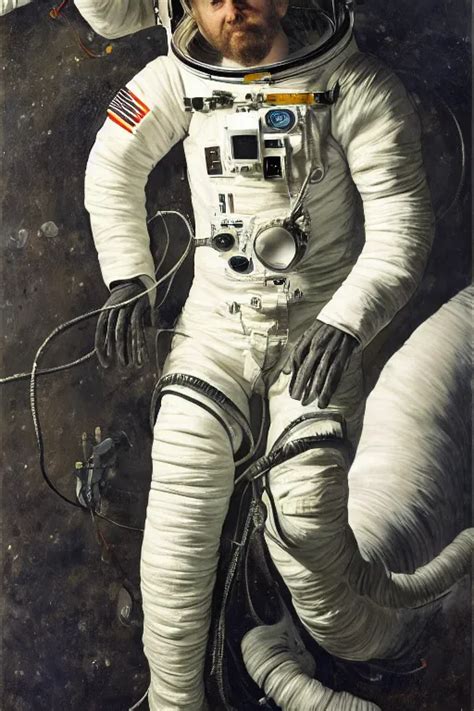 An Astronaut With Cables In The Body K Hdr Great Stable